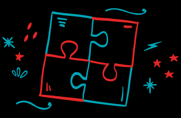 Graphic of puzzle pieces